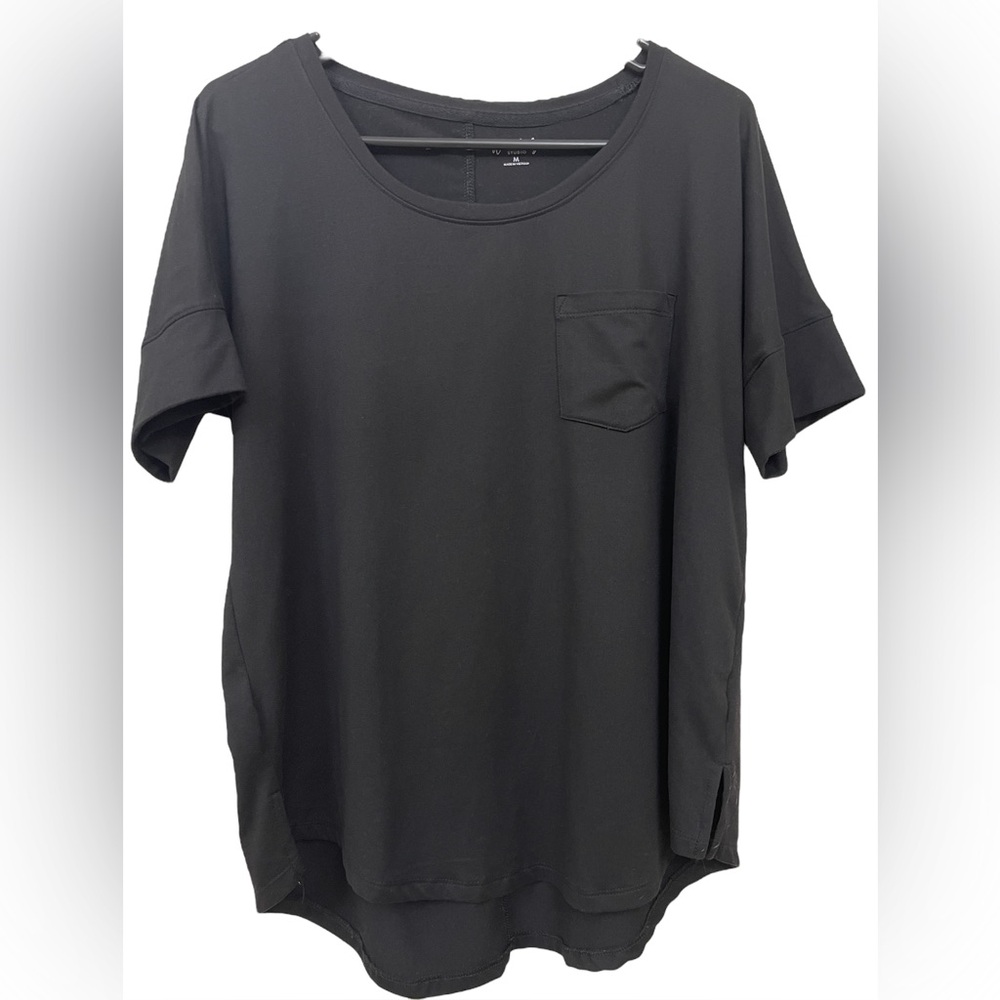 Wonderly | Women's Vintage Boyfriend Pocket T-Shirt | Black | Size M |